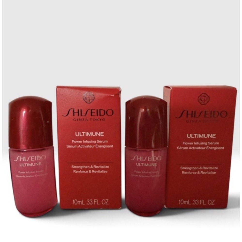Shiseido ULTIMUNE Power Infusing Serum Travel Mini Size 10ml/.33 oz Each x2. NIB